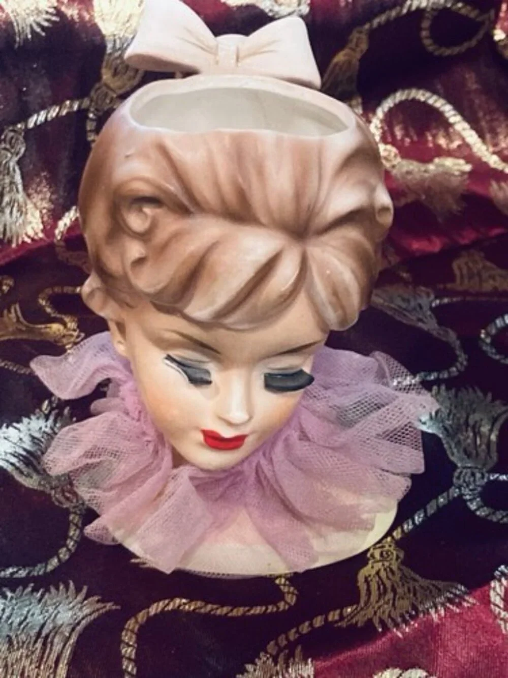 Enesco Lady Head Vase 5.75” Second Chance reimagined